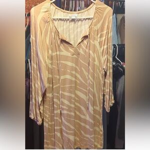 ✨ LuLaRoe Irma Tunic Top | Beige Tan Zebra Animal Print | Size XL | GUC ✨ 🦓🐆